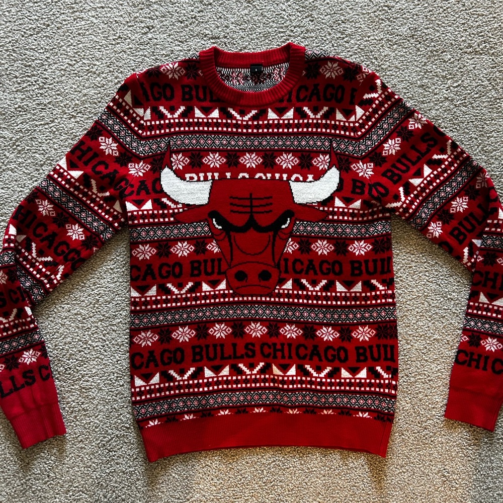Red Chicago bulls Christmas  Sweater